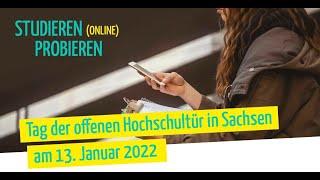 Tag der offenen Hochschultür in Sachsen am 13. Januar 2022