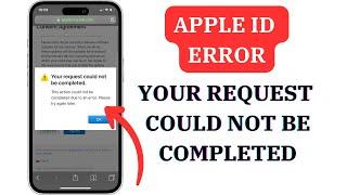 Your Request Could Not Be Completed At This Time Apple ID Error Fixed iPhone And iPad 2024