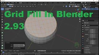 How to ADD Grid in Blender. Grid Fill In Blender 2.93.