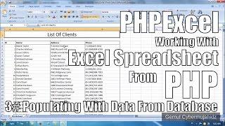 PHPExcel : Working With Excel Spreadsheet in PHP #3 Populating Excel With Data From Databases