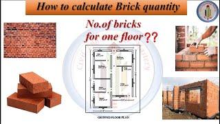 How to calculate No.of bricks for wall | Brick quantity estimation | No.of bricks in 30' x 40'