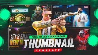 Free Gaming BGMI / PUBG THUMBNAIL PACK (Download PLP file)  | Live Stream Thumbnail Templates