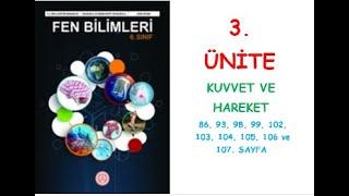 6. SINIF FEN BİLİMLERİ DERS KİTABI 3. ÜNİTE KUVVET VE HAREKET