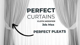 How to make Perfect Curtains with Perfect Pleats | Cloth modifier in 3ds max #3dsmax