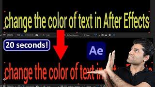 How to change the color of text in After Effects