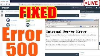 [LIVE] How to fix 500 internal server error?