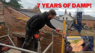 Bricklaying- Repairing a badly damaged gable end