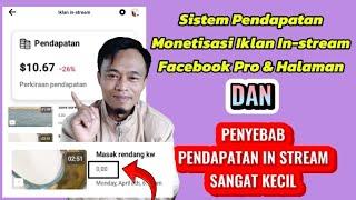 Sistem Pendapatan Iklan In-stream Facebook || Penyebab Pendapatan In Stream $0,00