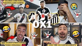 REAÇÕES VASCAINAS '' NÃO AGUENTAMOS MAIS SOFRER, ISSO É UMA VERGONHA '' VAMOS RIR - VASCO 0X1 SANTOS