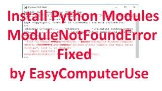 ModuleNotFoundError on Python | Fixed by EasyComputerUse