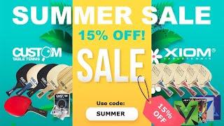 Custom Table Tennis 15% Summer Sale - Use Code: SUMMER
