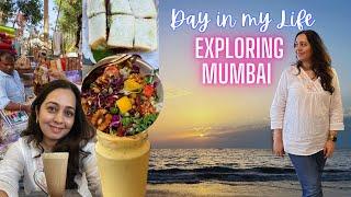 Exploring SANTACRUZ, Mumbai | Healthy Cafe Food, Santacriz Shopping Market, Juhu Beach #dayinthelife