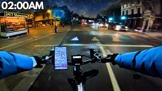 Starting My Shift At Midnight Delivering Takeaways On My E-Bike - London Never Sleeps!