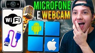 Transforme o seu CELULAR em MICROFONE e WEBCAM no PC 2024