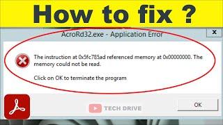 Fix referenced memory at 0x00000000. The Memory could not be read | Application error (solved) -2022