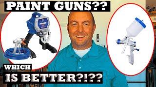 Airless Paint vs Air Paint guns? Which is better? Graco vs Kobalt | Lacey Family Farm