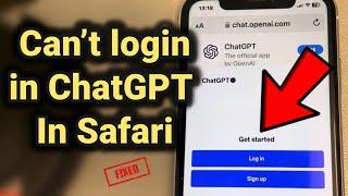 Unable to login on ChatGPT in safari on iPhone : Fix
