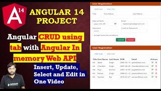 Angular CRUD using tab with memory Web API | Angular 14 CRUD project | angular 14 CRUD operation