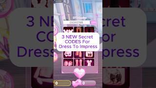 3 Secret Dress To Impress CODES You Need NOW! 