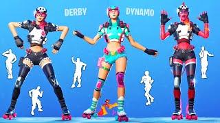 Fortnite Derby Dynamo Skin Looks Amazing With These Dances & Emotes! (Scenario, Orange Justice,..)