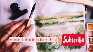 WATERCOLOR TUTORIAL ⎮ 2min easy landscape painting