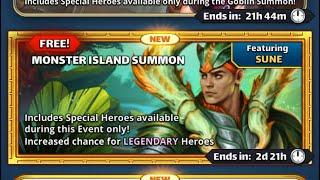 Empires Puzzles : Extravaganza monster island summon feat Sune (must see multiple 5 stars!!!) part 1