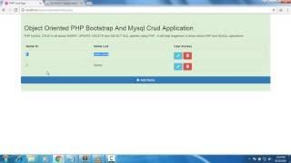 Object Oriented PHP Bootstrap & Mysql CRUD Part 3