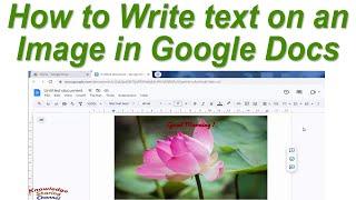 How to Write text on an Image in Google Docs