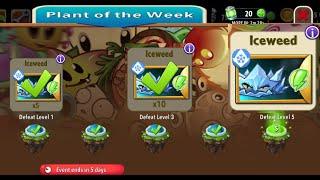 PLANTS VS ZOMBIES 2  - ICEWEED - PLANT OF THE WEEK - gameplay - 2024