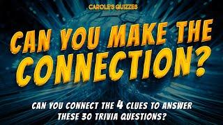 Connections Quiz: Use The 4 Clues To Get The Answer!