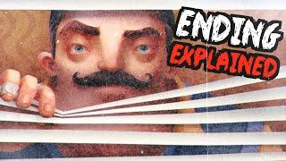 Hello Neighbor ENDING EXPLAINED + SECRET ENDING (ALL ENDINGS)