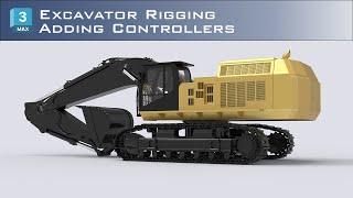 Mechanical hydraulic excavator rigging | 3ds max manipulate tutorial | Hanora 3D