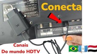 conecte carregador de celular na tv asista canais do mundo HDTV...antena 100% digital