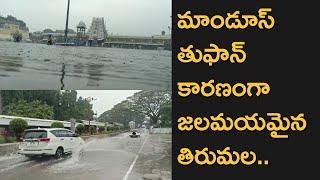 Mandous Cyclone Effect On Tirumala Hill Shrine