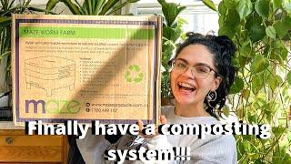 VERMICOMPOSTING WITH UNCLE JIM'S WORM FARM // Unboxing and Setup... So excited for this!!!