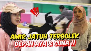 AMIR JATUH TERGOLEK DEPAN AYA & CUNA !! - ICE SKATING SEMUA TEAM !