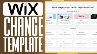 Wix: Change Template Of Existing Site (2024) Simple Tutorial