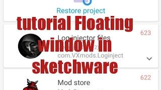 tutorial Floating window in sketchware