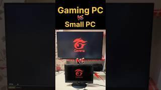 Gaming PC  vs Small PC - FREEFIRE SPEED TEST #frrefire #gamingpc #pc #iphone15 #pocox6pro