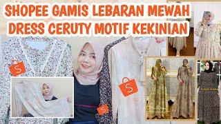 GAMIS LEBARAN MOTIF TERBARU || Dress ceruty babydoll motif kekinian mewah