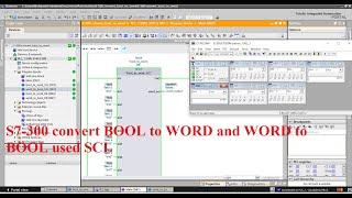 TIA Portal S7-300 convert BOOL to WORD and WORD to BOOL used SCL