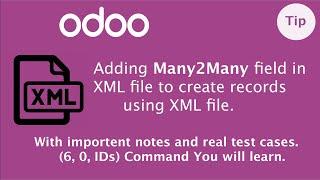 How to add Many2Many field in XML file to create record | demo data in Odoo | Odoo data files