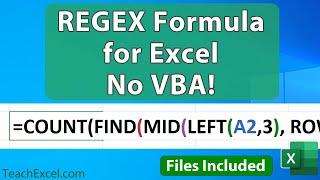 Regular Expression Match Formula in Excel (No VBA) - Regex System Part 1