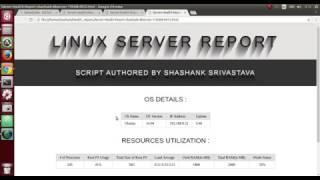 Shell Script to Generate Linux Server Health Report in HTML formal
