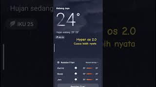 Cuaca di Xiaomi hyperOS 2.0 lebih nyata