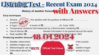 IELTS Listening Actual Test 2024 with Answers | 18.01.2024