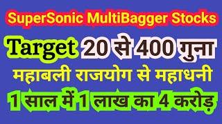 4 SuperSonic MultiBagger Stocks for 20x to 400x Return on Investment