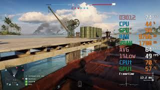 Radeon Vega 7 Graphics -- AMD Ryzen 5 5600G -- Battlefield V BFV FPS Test