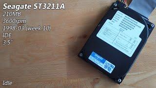 Seagate ST3211A 210MB (1998) - Hard Drive Sounds