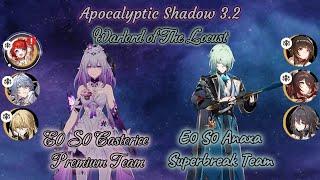 [V3] E0S0 Castorice & E0S0 Anaxa Take on Apocalyptic Shadow floor 4 | HSR 3.2 Showcase